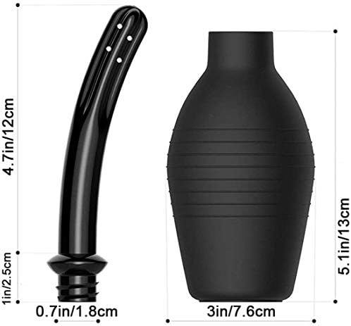 Enema Bulb Kit Anal Douche for Men Women Enema Kit for Colon Cleansing Made of Comfortable Silicone