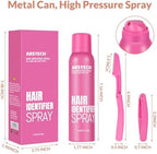 Hair Identifier Spray for Face Shaving Dermaplaning Tool 4 Pack Skin Body Dermaplaning Spray for Women with 16 Face Razor for Face Shaver Hair Removal Kit Excess Hair Dermaplane Razor for Women Face