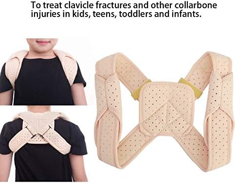 Agatige Clavicle Support, Kids Shoulder Belt Back Support Brace Prevent Humpback Adjustable Posture Corrector Back Brace for Boys and Girls - L