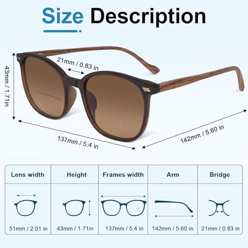 LADEESSE 3 Pack Bifocal Reading Sunglasses for Women & Men, UV400 Sun Readers Glasses Spring Hinge Outdoor Sunglasses +1.25
