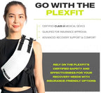 Athletic Arm Sling Class A Medical Device - Shoulder Sling Immobilizer for Injury Support - For Elbow & Wrist Too - Men & Women (Large Left, White & Black)