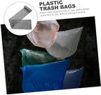 Zerodeko 5 Rolls Thickened Plastic Trash Bags Disposable Garbage Bags for Kitchen and Bathroom Point-Break Design Colorful