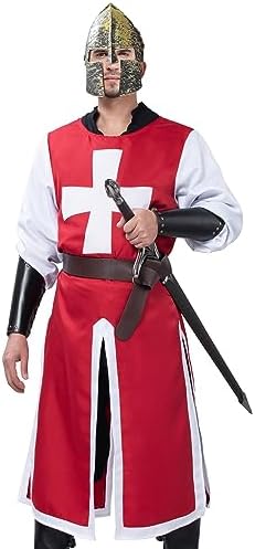 TOKYO REVENGERS Medieval Renaissance Crusader Knight Tunic Templar Robe Halloween Cosplay Warrior Costume Mask Belt Set