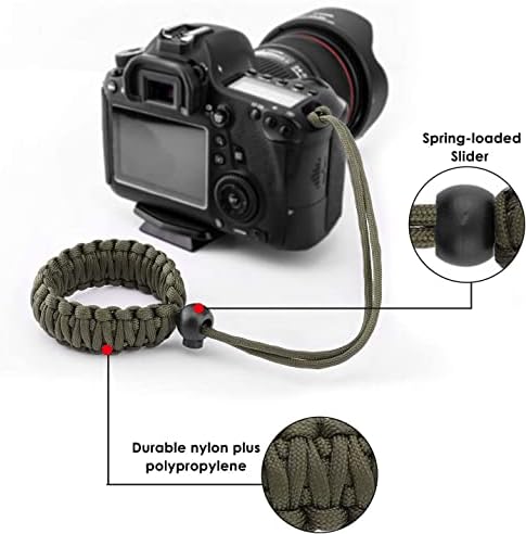 MoKo Paracord Nylon Braided Camera Hand Grip Strap for Video Camcorder/Binoculars/Nikon/Canon/Sony/SLR/DSLR Digital Camera
