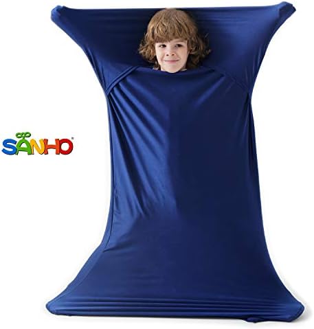 SANHO Premium Sensory Sock Body Sock, Perfect for Children with Sensory Processing Disorder, Updated Version (Navy, Medium)