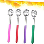 FOMIYES 4pcs Metal Back Scratchers Flexible Tool for Home Use Comfortable Grip Mixed Color for Adults and Pets