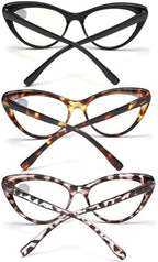 Cat Eye Fashion Reading Glasses for Women Spring Hinge Retro Cute Ladies Computer Readers