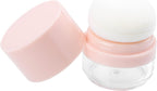 Beavorty 2pcs Portable Loose Powder Storage Case Travel Makeup Powder Box and Airtight Design and Blusher for Daily Makeup Use