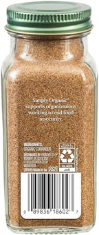 Simply Organic Ground Coriander Seed, 2.29-Ounce, Rich, Warm Earthy Yet Fruity Flavor, Bright Aroma, Slight Citrus Undertones