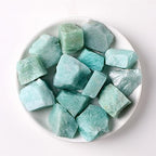 Amazonite Raw Crystals, Large 1.25-2.0" Healing Crystals Natural Rough Stones Crystal for Tumbling, Cabbing, Fountain Rocks, Decoration, Polishing, Wire Wrapping, Wicca & Reiki