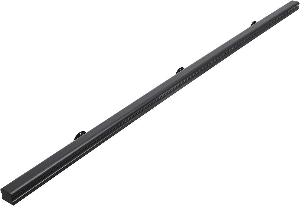 Wooden Stair Handrail, 7FT Decorative Railing for Stairs, 330lbs Load Wall Mount Non-Slip Handrail with Brackets for Indoor/Outdoor Use (Black)