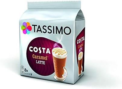 Tassimo 4 Latte Variety Bundle Costa Latte Original + Caramel, Carte Noire Latte Macchiato + Caramel