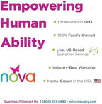 NOVA Star 8 Petite Foldable Rollator Walker, Large Padded Seat, 8” All-Terrain Wheels, Easy-Grip Locking Hand Brakes, Fold Lock, Height Adjustable, Travel-Friendly, Purple