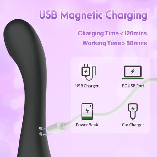 Portable Travel Massage Rod，10 Powerful Modes Small Handheld Electric Massagers for Women
