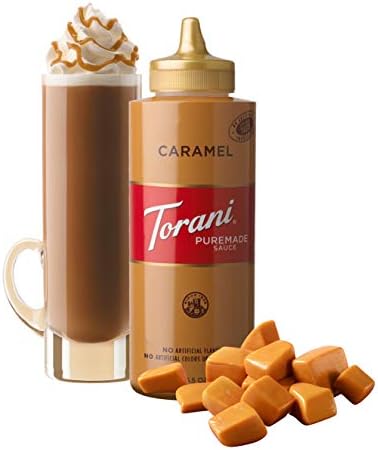 Torani Puremade Sauce, Caramel, 16.5 Ounces(Pack of 4)
