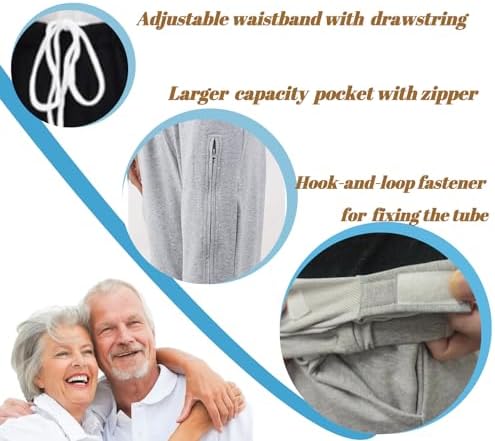 Catheter Leg Bag Pants, Urine Bag Holder Pants for Men/Women