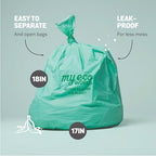 MyEcoWorld® Compostable Kitchen Waste Bags - 100 Count - 100% Certified Compostable - 3 Gallon - Super Strong - Leak Proof - Unscented - Easy to Open