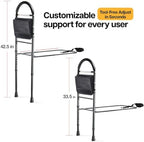 Medical king Bed Rails for Elderly Adults Safety Bed Assist Rails for Seniors with Adjustable Heights ASTM Approved Easy to get in or Out of Bed with Floor Support