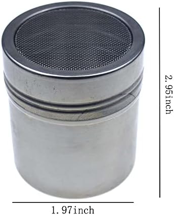 RELAND SUN Stainless steel dusting pot Fancy coffee powder duster bottle kitchen seasoning pot (small)
