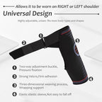 Shoulder Brace, Rotator Cuff Shoulder Brace for Women and Men, Adjustable Compression Rotator Cuff Support with Storage bag for Spoorts and Pain Relief (Black, S/M)
