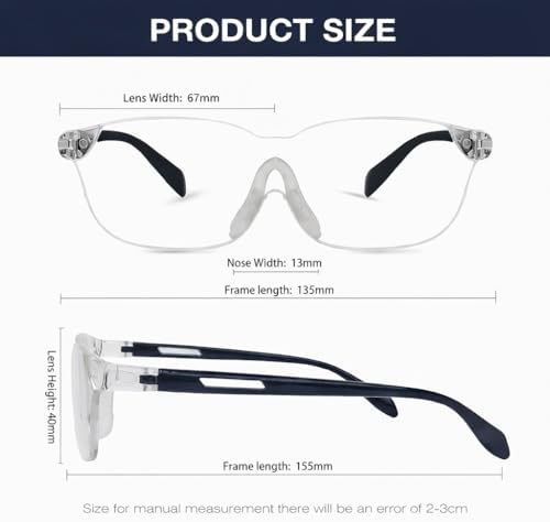 Magnifying Glasses for Close Work, Hands Free Wearable Magnifier for Reading, Crafts, Jewelry, Sewing (1 Pack)