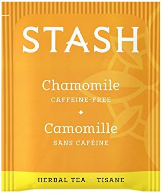 Stash Tea Chamomile Herbal Tea - Naturally Caffeine Free, Non-GMO Project Verified Premium Tea with No Artificial Ingredients, 20 Count (Pack of 6) - 120 Bags Total