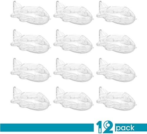 Airplane Shaped Acrylic Candy Boxes,12 Pack,3.77"x3.11"x1.18",Perfect for Weddings, Birthdays, Party Favors and Gifts,Cute Clear Plastic Containers,Clear Fillable Ornaments Crafts Decorations
