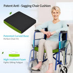 HAVARGO Washable Wheelchair Seat Cushions–Easy Maintenance Wheelchair Cushion That Reduces Caregiver Workload–Patented Anti-Sag Design with Anti-Slip Cover for Improved Comfort on Lower Back& Tailbone