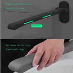 Flip Up Grab Bar,Bathroom Folding Grab Bar,Grab Bars for Toilet Wall,Safety Rail Wall Mounted,Non Slip Waterproof Handicap Handrails Elderly and Pregnant Grab Bars(Grey,with Indicators)
