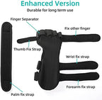 Fanwer Stroke Resting Hand Splint - Night Immobilizer Wrist Finger Brace for Flexion Contractures, Functional 5 Finger Stabilizer Wrap - for Muscle Atrophy Rehab, Arthritis, Tendonitis (Right, Medium)