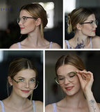Eyekepper Stylish Ladies Oversized Reading Glasses - 4 Pack Large Round Readers for Women +1.25