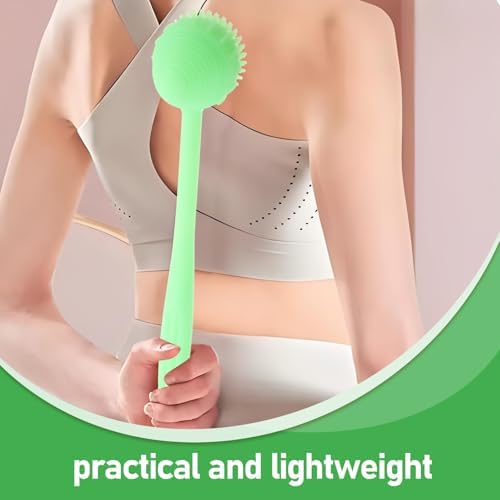 Body Acupoint Massager Hammer Silicone Manual Patting Tool for Back and Meridian Massage, Handheld Body Care Device for Muscle Relief and Wellness (Green)