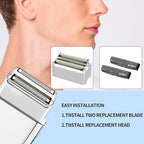 1 pack Professional Replacement Foil and Cutters for BaBylissPRO Barberology Double Foil Shaver, Compatible with BaBylissPRO Barberology FXFS2 Shaver，Silver