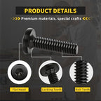 1/4-20 x 1/2"(25 Pack) Flat Head Hex Socket Cap Screws Bolts, FIXLINK Allen Hex Drive, Fully Threaded, Electrophoresis, Hexagon Spanner Included