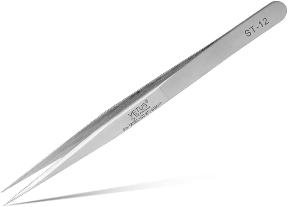 Vetus Tweezer Non-magnetic Stainless Steel Pointed Tip ST-12