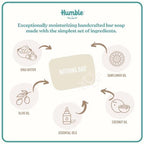 Humble Natural Bar Soap, Patchouli & Copal - Cold Processed Face & Body Soap Bar with Essential Oils - Moisturizing Formula for Long-Lasting Freshness, Gently Cleanses & Soothes Skin, Vegan - 3 Pack