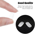Mabor Silicone Nose Pads for Glasses, 10 Pairs 20 Pcs White Push in Non Slip Nose Pads, Soft Replacement Nosepads for Eyeglasses and Sunglasses