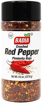 Badia Crushed Red Pepper, 4.5 oz (Pack of 12) – Dried and Crushed Red Chili Flakes for Cooking, Seasoning, and Topping