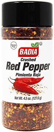 Badia Crushed Red Pepper, 4.5 oz (Pack of 12) – Dried and Crushed Red Chili Flakes for Cooking, Seasoning, and Topping