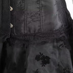 Corset Dress and Skirt Asymmetrical Long Women with Sleeves Bustier Tank Overlay Lace Floral Costumes