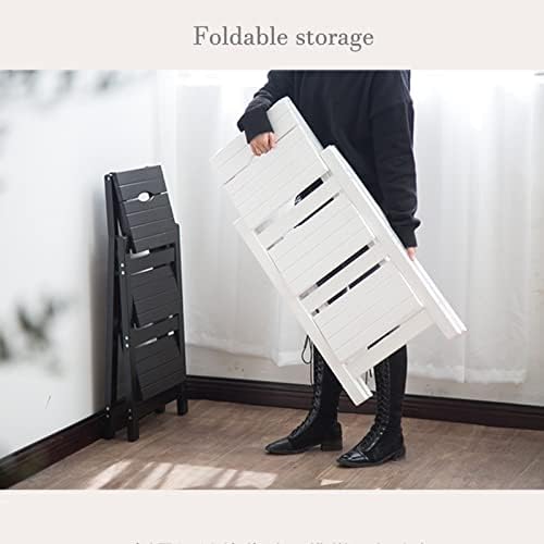 Non-Slip Wooden Folding Step Ladder Chair Compact, Portable 2 Steps Stairs Chair for Home Use Multifunction Safety Footstool