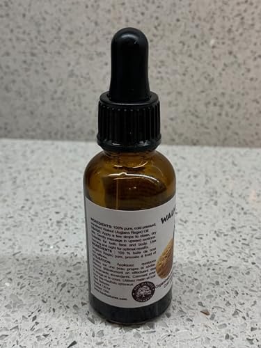 Best Nature's Cosmetics Pure Walnut Oil organic, cold pressed, unrefied– moisturizing, nourishing for radiant skin and strong and soft hairs 1 fl oz / 30 ml
