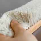 Horsehair Hand Brush Soft Bristles for Woodworking Car Detailing Furniture Beech Wood Handle 12 Inch Long (2pcs)