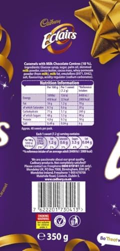 Cadbury Chocolate Eclairs Carton 350g (Pack of 1)