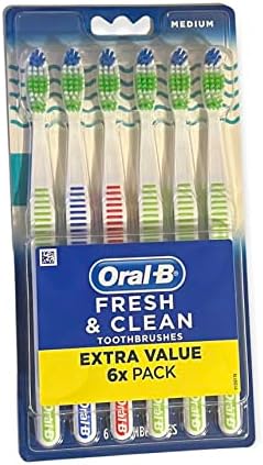 Oral-B Toothbrushes Fresh & Clean Medium 6 Count, 6 Count