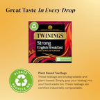 Twinings 1706 Strong Breakfast 80's (Pack of 4, Total 320 Tea Bags)