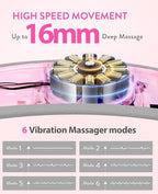 Portable Heating Pad for Period Cramps: Cordless Menstrual Heating Pad with 6 Heat Levels and 6 Massage Modes, 3s Fast Heating Gift for Women and Girl(Pink)