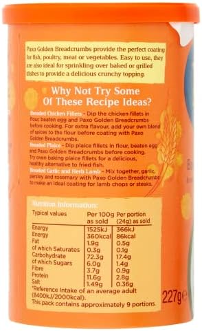 Paxo Golden Breadcrumbs 227g