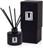 Lulu Candles | Reed Diffuser Set | Jasmine, Oud & Sandalwood | 6 Reed Sticks | Scent Diffuser for Bedroom Bathroom Living Room & Office - 4.2 FL Oz.