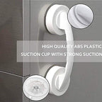 Suction Grab Bar, Portable Suction Handle Bar Suction Grip Bar for Window Door Drawer Cabinet Mini Fridge Grab Puller (White)